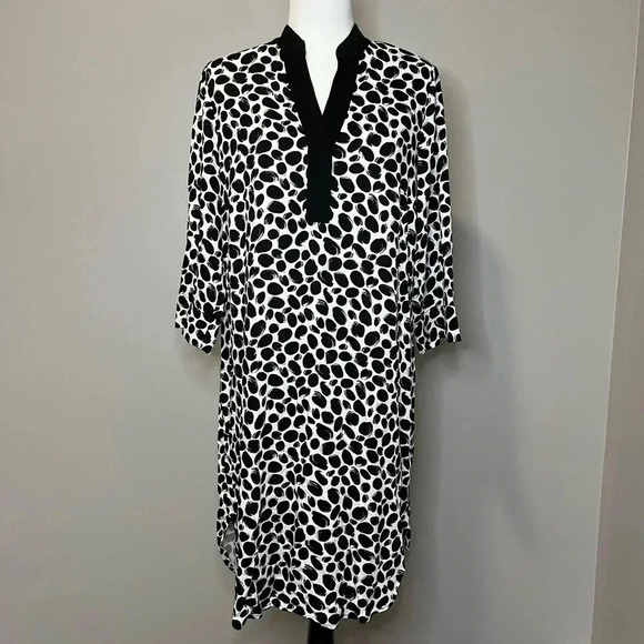 Olsen Side-Slit Printed Tunic Dress - Picture 4 of 13